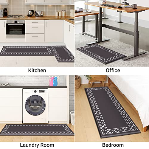 [2 PCS] Cushioned Anti-Fatigue Kitchen Rug