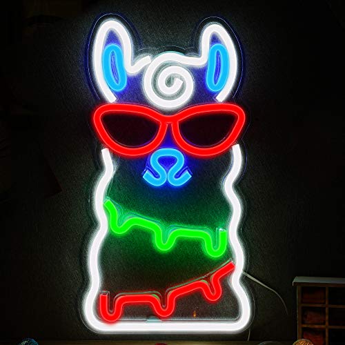 LED Alpaca Neon Light Wall Decoration USB Operated