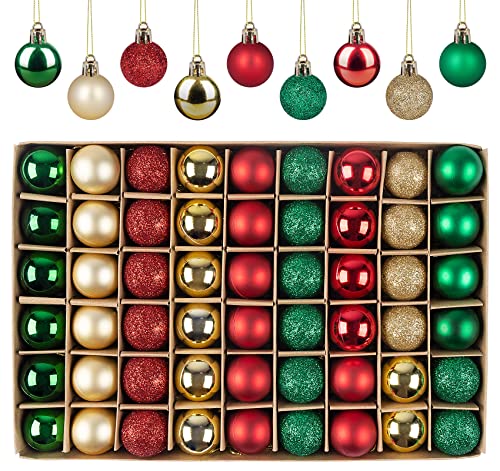 54 PCS Mini Christmas Ball Ornaments