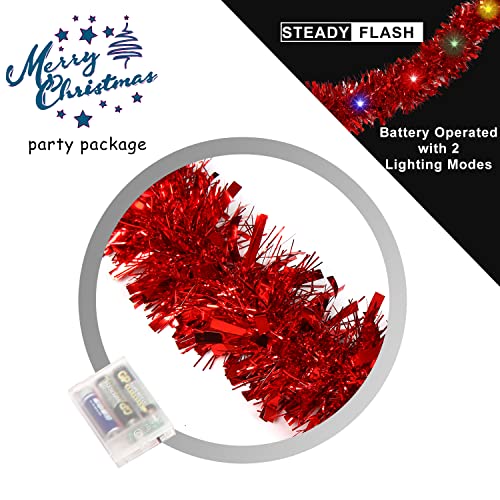 32.8 Ft Christmas Prelit Tinsel Garlands