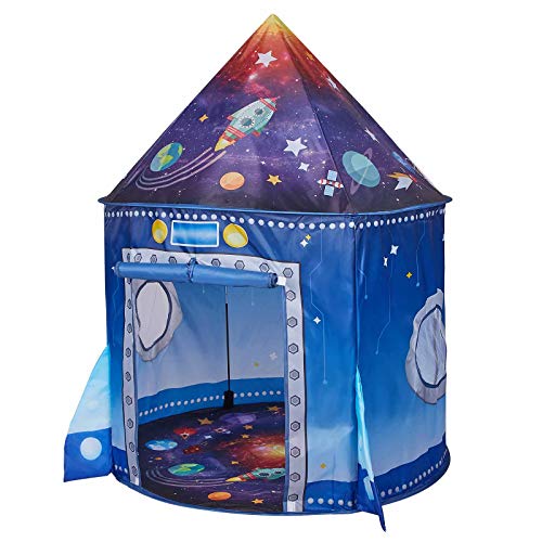 Premium Rocket Ship Kids Tent, Large Space Playhouse