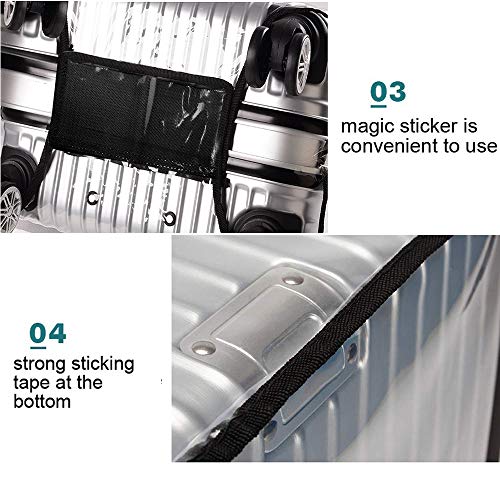 Clear PVC Suitcase Cover Protectors for Wheeled Suitcase