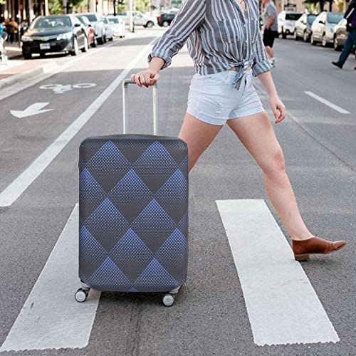 Washable Luggage Cover - Fashion Suitcase Protector  (Blue Cube)