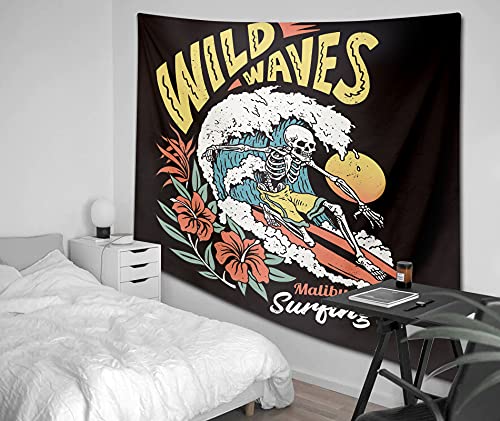 Surfing Skeleton Cool Wall Tapestry for Wall Decoration