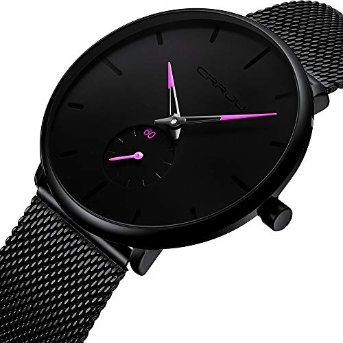 Ultra Thin Wrist Watches for Men Fashion Classic Waterproof Stainless Steel Band