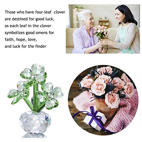 Crystal Flower Dreams Four-Leaf Clover Figurine