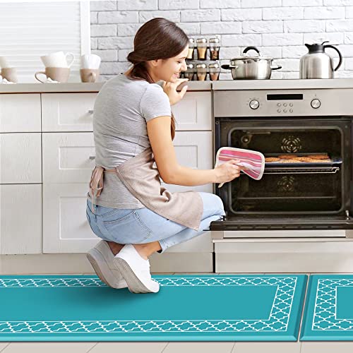 [2 PCS] Cushioned Anti-Fatigue Kitchen Rug