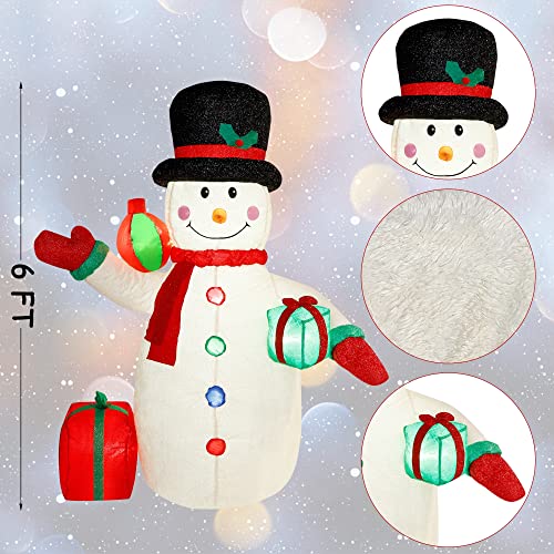 6ft Inflatables Santa/Snowman Christmas Decoration w/ LEDs