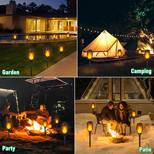 Halloween Decorations Lights Outdoor for Halloween Decor,  Flickering Flame Solar Torch Lights, Solar Lights for Yard