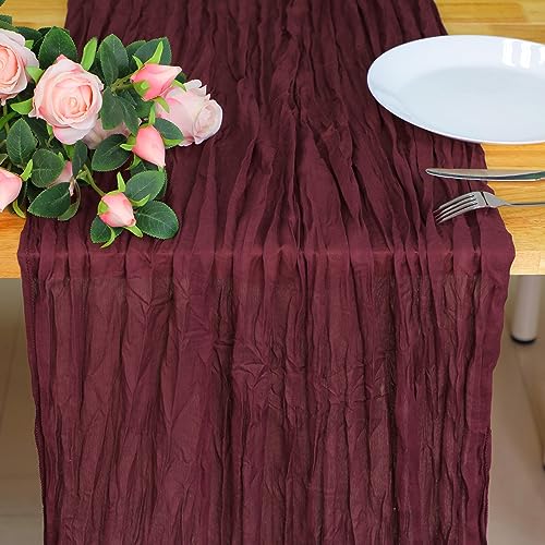 Black Cheesecloth Table Runner, 160inch Long Cheese Cloth Boho Gauze Table Runner