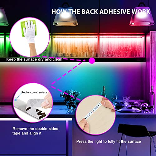 Smart Led Strip Lights Sync to Music Color Changing w/ App Control