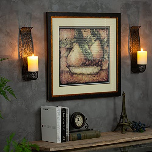 Wall Mount Candle Holder Decorative Candle Sconces - Set of 2