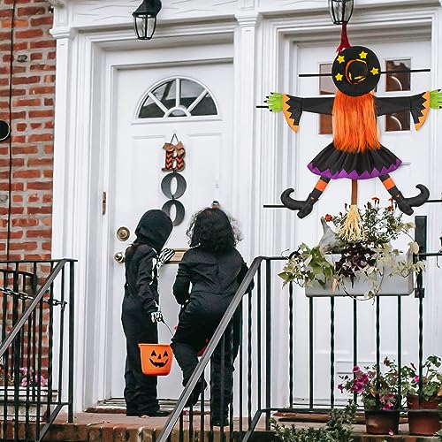 Crashing Which Into Tree Halloween Decorations Witch Decor Clearance Outdoor Hanging Funny Cute Witches