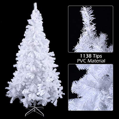 5Ft-Artificial-PVC-Christmas-Tree-W-Stand-Holiday-Season-Indoor-Outdoor-White