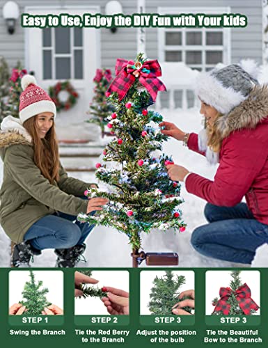 40LED Solar Christmas Tree w/ Lights Decoration