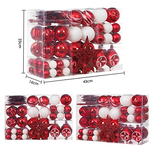 103-Pack Assorted  Christmas Ball Ornaments