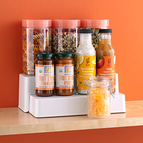 Kitchen  Shelf Steps Organizer, White