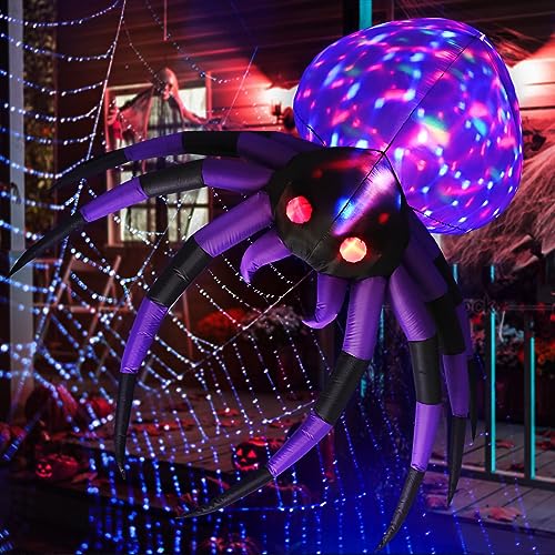 12 FT Huge Halloween Inflatables Spider Outdoor Decorations, Halloween Blow Up Spider Yard Decor