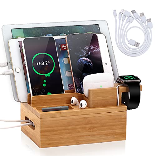 Bamboo Charging Station for Multiple Devices