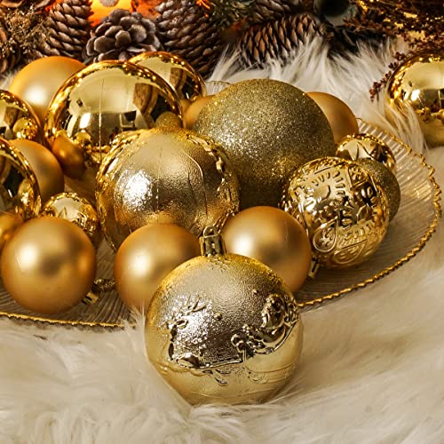 45pcs Christmas Ball Ornaments for Christmas Trees Decorations