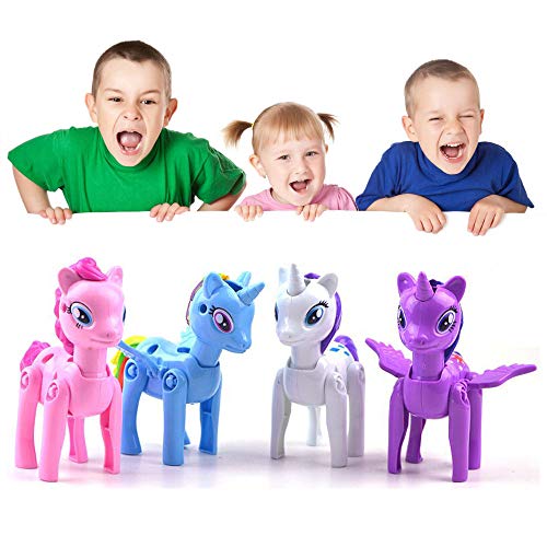 4 Pack Jumbo Unicorn Deformation Easter Eggs w/ Toys Inside for Kids