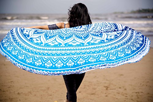 Set of 2 Boho Mandala Indian Meditation Tapestry  - 72 Inches, Blue and Pink Holiday Promotional Bundle!