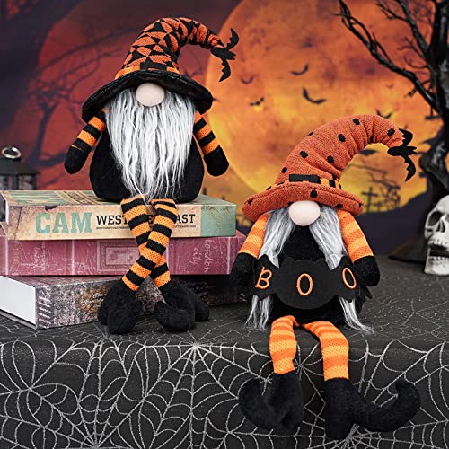 Lighted Halloween Witch's Broom, Spooky Halloween Party Decorations Home Ornament