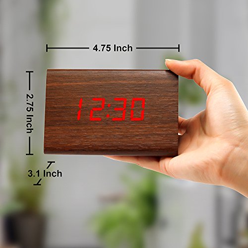 Wooden LED Alarm Digital Desk Clock