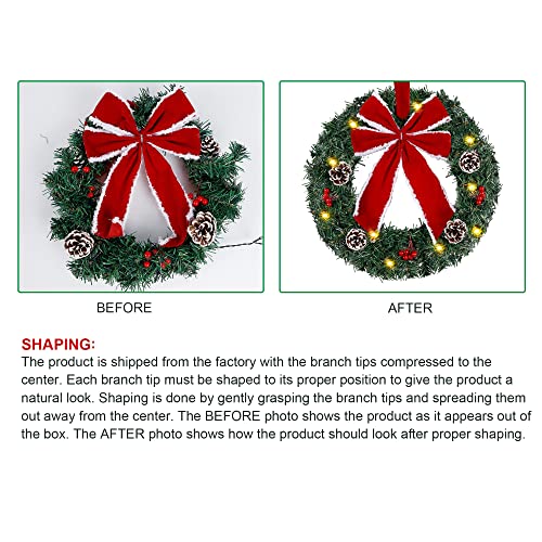 Set of 3 Lighted Christmas Wreath