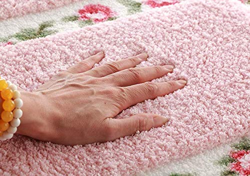 Rose Flower Super Soft Bathroom Rugs  (15.7 x 23.6 Inch)