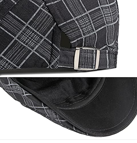 Mens Newsboy Hat Adjustable Breathable