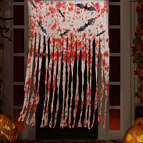 Bloody Halloween Decorations Hanging Indoor Outdoor Creepy Decor Cocoon Corpseprop for Haunted House