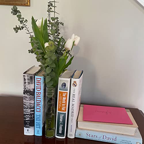Book Vase for Flowers, Acrylic Clear Book Flower Vase, A Book About Flowers Vase, Unique Home/Bedroom