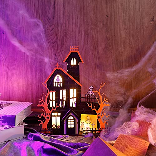 Wooden Home Halloween Tabletop Decorations