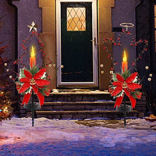 2 Sets Solar Christmas Yard Decorations