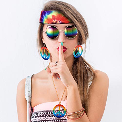 4 Pcs Accessories Hippie Costume Set for Men/women