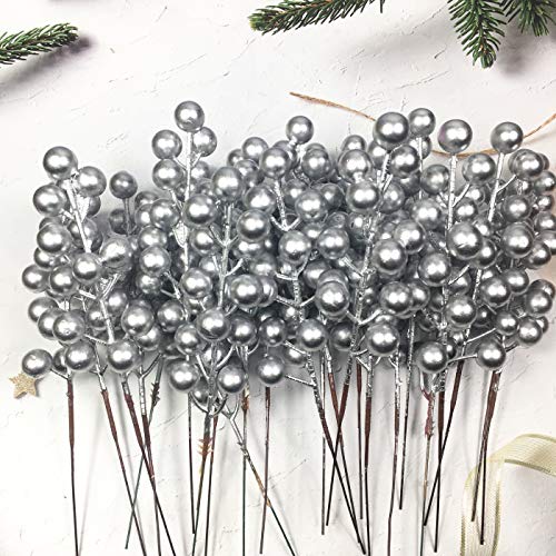 24 pcs Berries Stems  for Christmas Ornaments