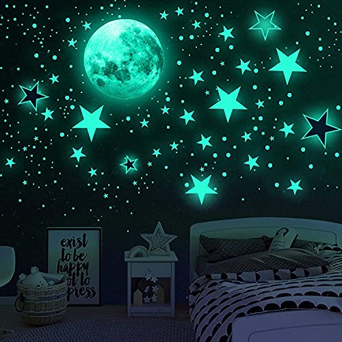 Glow in The Dark Stars for Ceiling, 1079 PCS, Stars. Moon & Planets