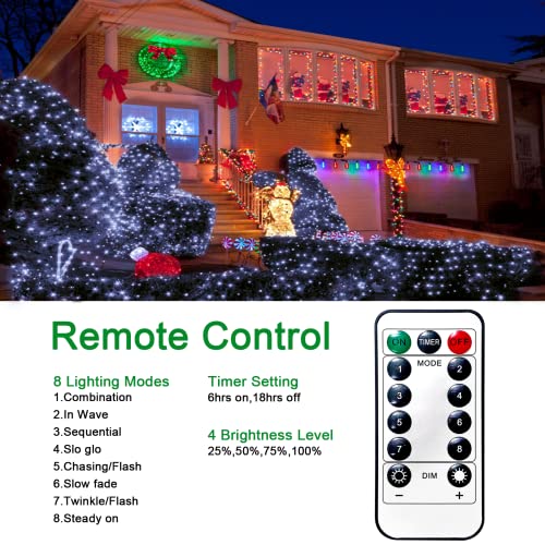 Christmas Net Lights 200 LED 9.8ft x 6.6ft w/ 11 Modes & Remote