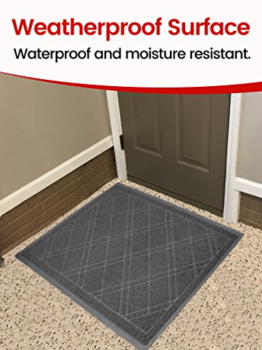 Universal Doormat |  XL Size 42” x 35” | Anti-Slip Durable & Washable | Low Profile, Dirt & Dust Absorber