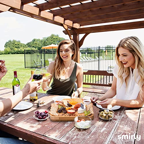 Bamboo Cheese Boa &  Knife Set: Large Charcuterie