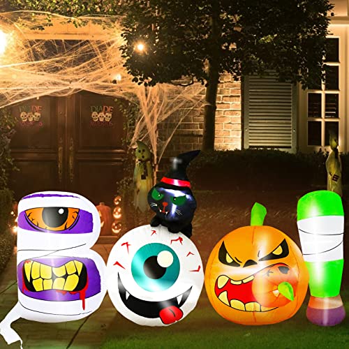 7 Ft Long Halloween Inflatables Boo Decoration