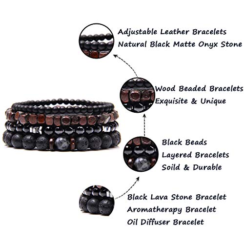 Braided Leather Bracelets for Men Women