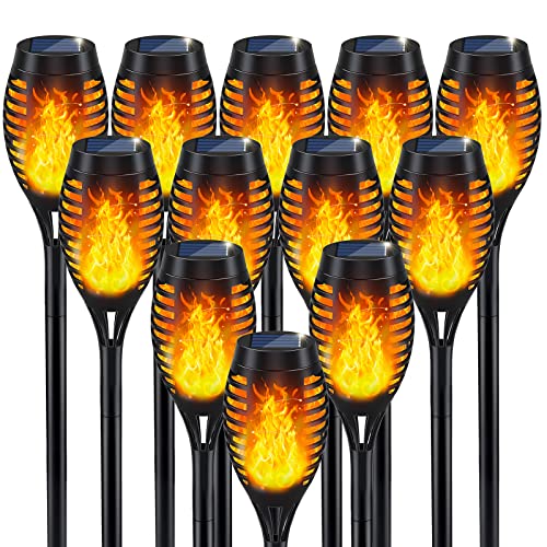 Halloween Decorations Lights Outdoor for Halloween Decor,  Flickering Flame Solar Torch Lights, Solar Lights for Yard