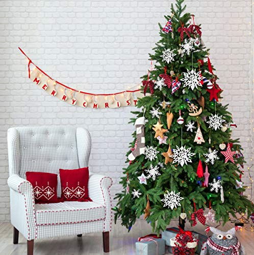 24 Pcs 3D Large Christmas Hanging Snowflake Decorations