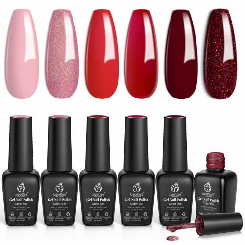 Gel Nail Polish Kit- 6 Colors 7.3ml Each Bottle, Nail Art Box