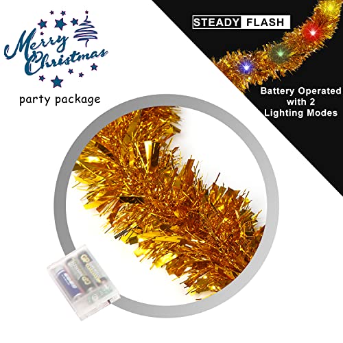 32.8 Ft Christmas Prelit Tinsel Garlands