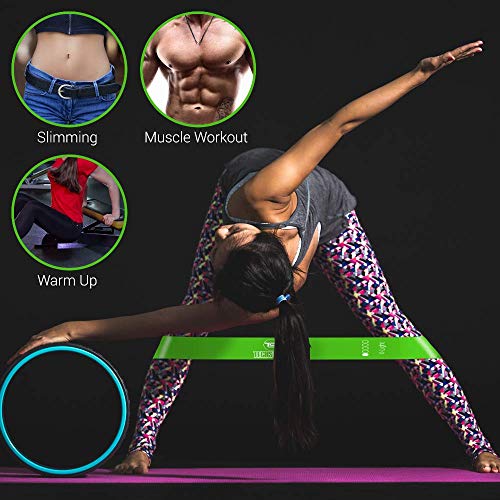 Pack of 5 Resistance Elastic Resistance Bands Set - Great Fitness Equipment for Home Gym, Training, Yoga