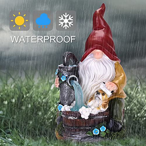 Garden Gnomes Outdoor Solar Figurine Lawn Patio Yard Funny Large Decor