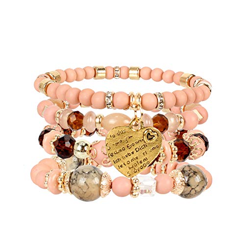 6 Sets Bohemian Stackable Bead Bracelets for Women